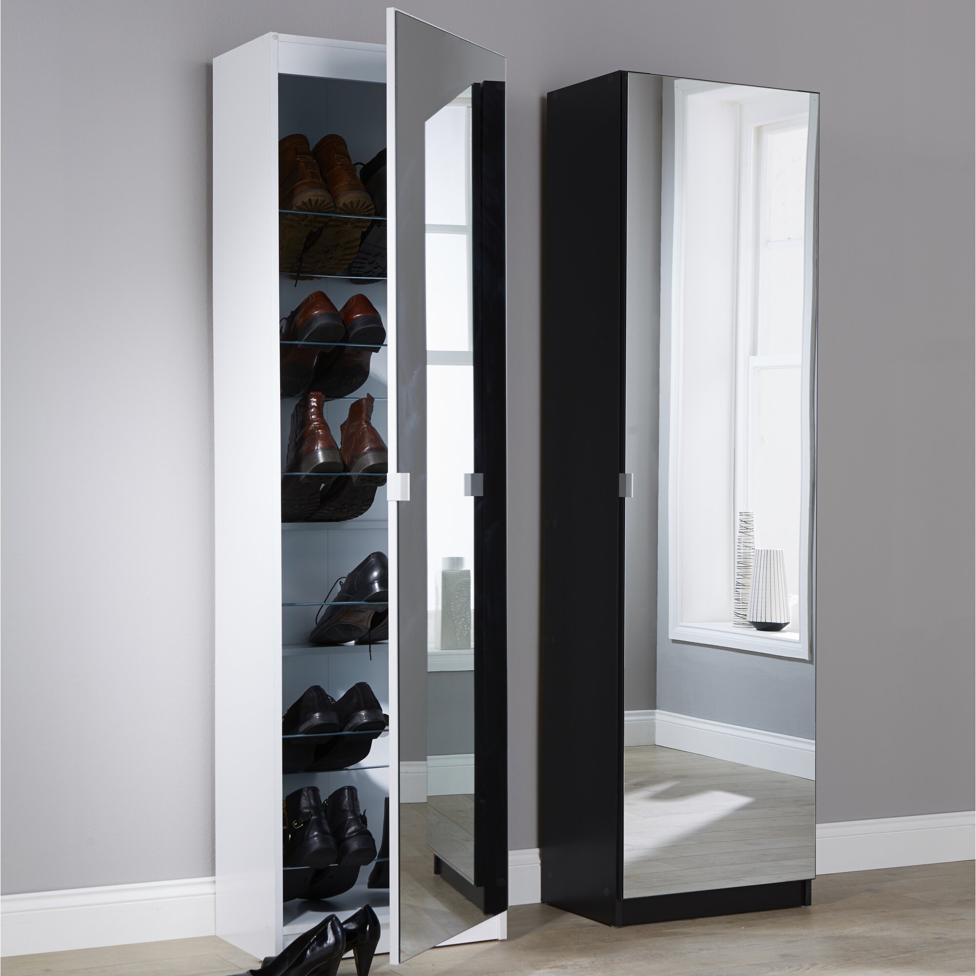 Hazelwood Home Mirror Shoe Cabinet & Reviews | Wayfair.co.uk